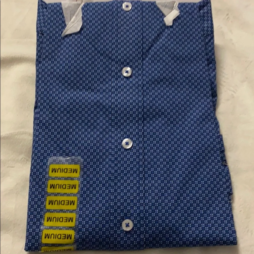 BNWT Nick Graham slim fit full sleeve button, 97% cotton, 3% Spandex shirt # M
